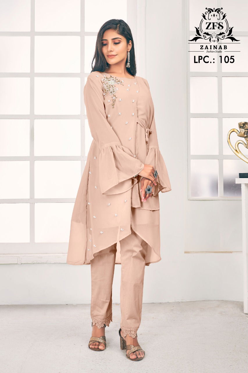 Zainab Fashion Studio Ipc 105 Georgette Party Wear Latest Top With Bottom